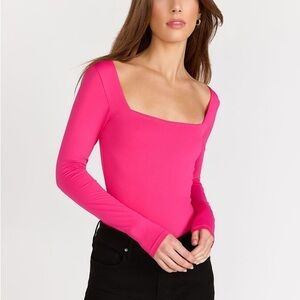 Second Skin Stacy Crop Square neck Top Size XL NEW